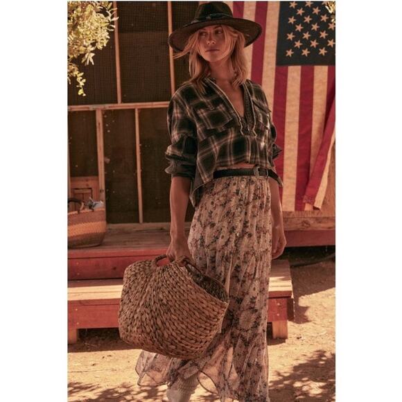 NWT Promesa Rustic Soul Denim and Plaid Half-Zip Top Black Sz XL Boho Western - Picture 14 of 14